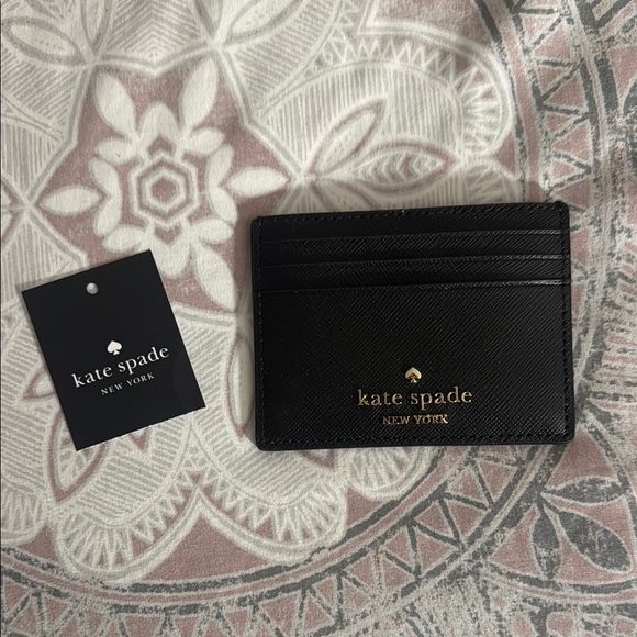 NWT Kate Spade Small Wallet Black Card Holder - Picture 5 of 5